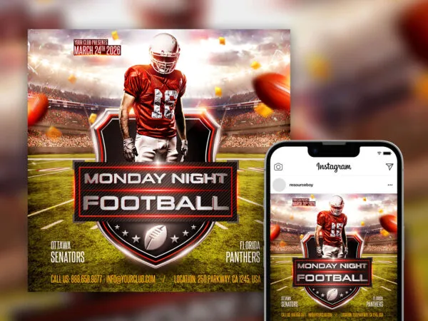 Unique Splendid Super Bowl Instagram Post Template 1