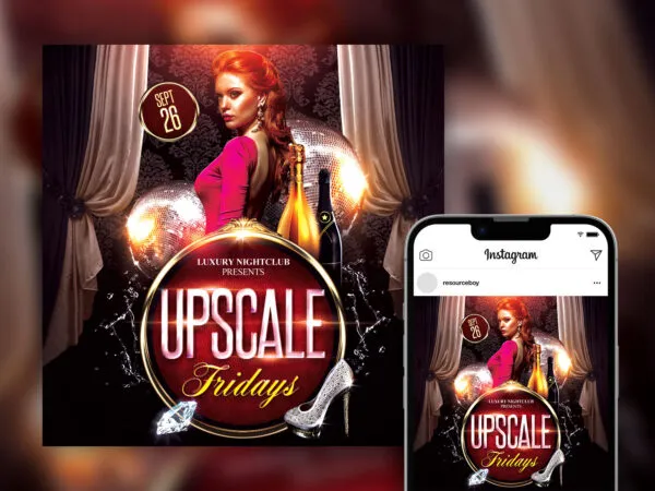 Upscale Fridays Instagram Post Template 1