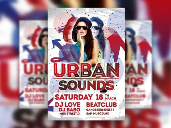 Urban Beat Club Party Flyer Template 1