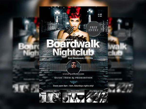 Urban Boardwalk Night Club Flyer Template 1