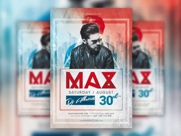 Urban Border DJ Flyer Template 1