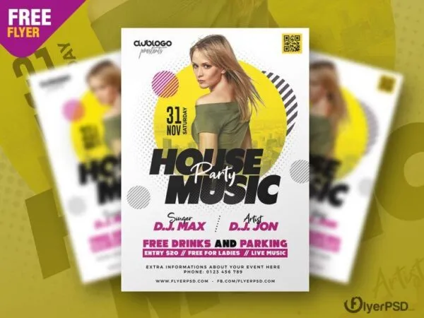 Urban Circle Night Club Party Flyer Template 1