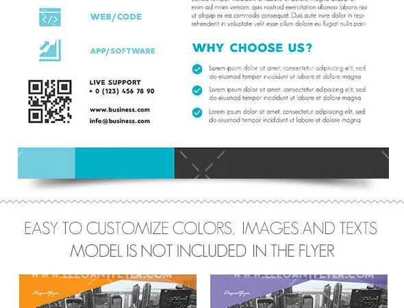 Urban Clean Business Flyer Template and Facebook Cover 1