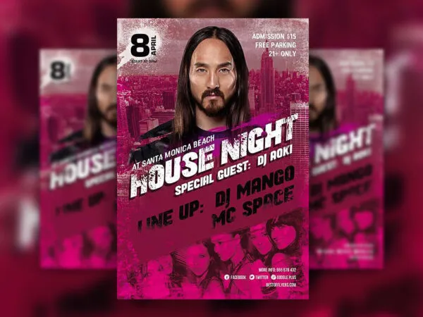Urban DJ Club Event Flyer Template 1