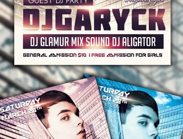Urban DJ Club Party Flyer Template 1