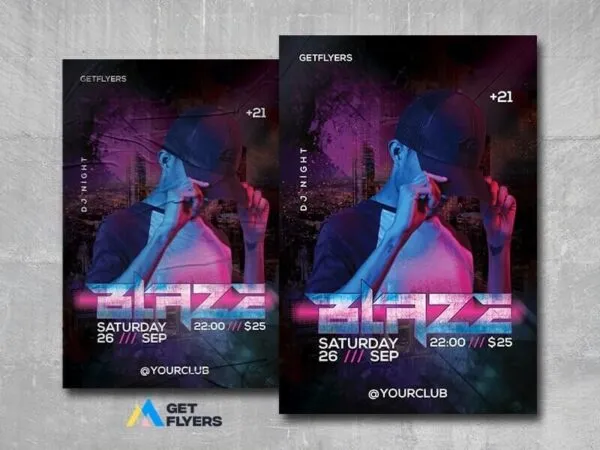 Urban DJ Night Event Flyer Template 1