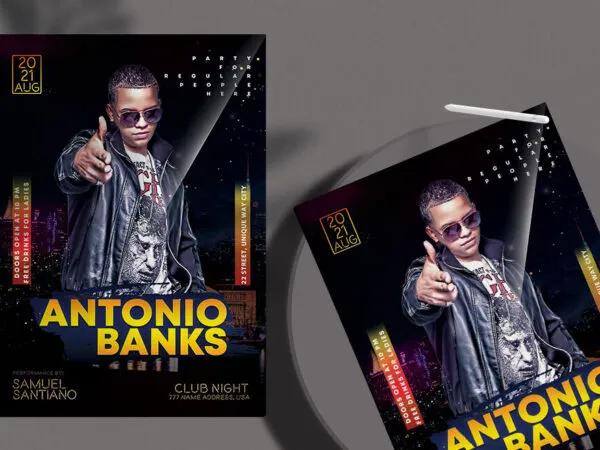Urban DJ Performance Flyer Template 1
