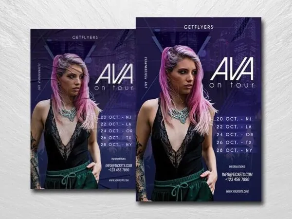 Urban DJ Tour Flyer Template 1