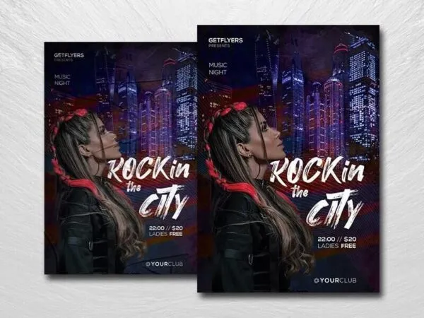 Urban Dance and Music Night Flyer Template 1