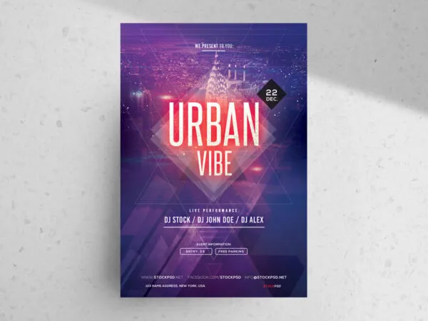 Urban Elegant Party Flyer Template 1