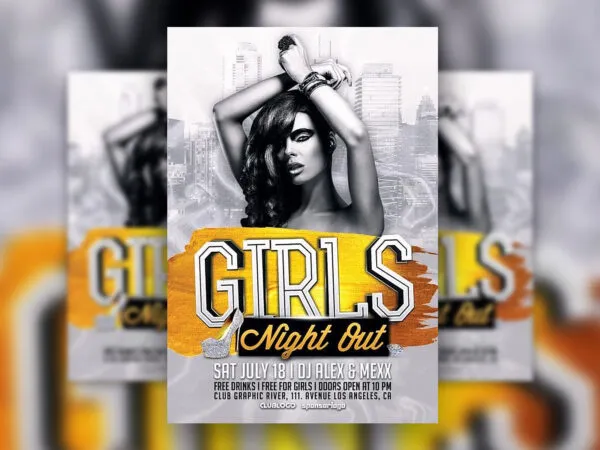Urban Girls Night Out Flyer Template 1