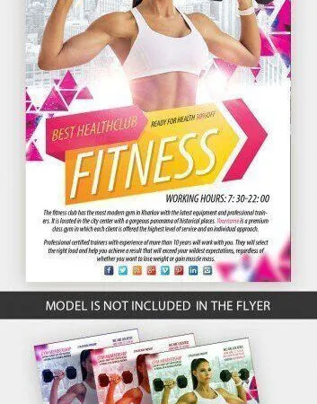 Urban Gym and Fitness Flyer Template 1