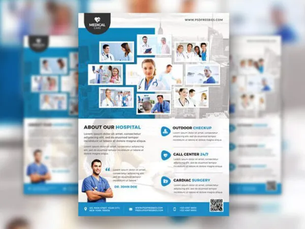 Urban Health Clinic and Hospital Flyer Template 1