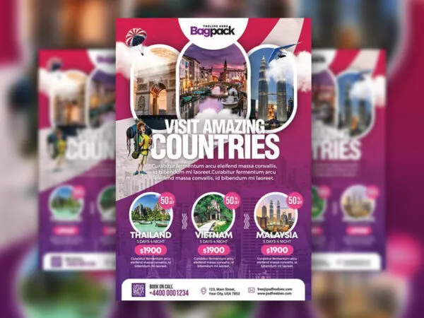 Urban Holiday Travel Package Flyer Template 1
