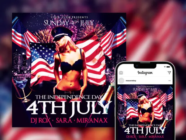 Urban Independence Day Party Instagram Post Template 1