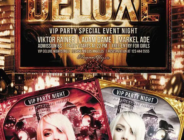 Urban Luxury Deluxe Party Club Flyer Template 1