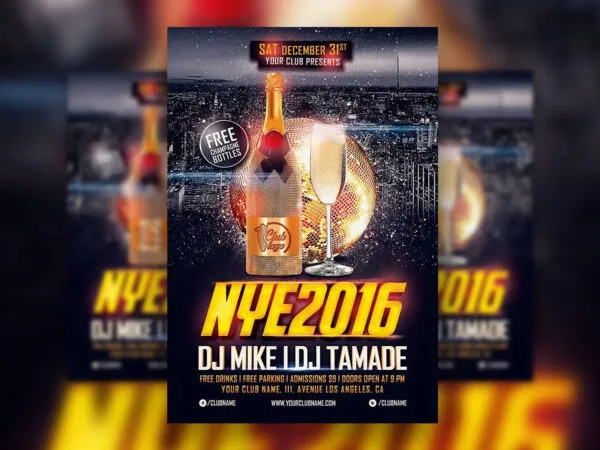 Urban Luxury New Years Eve Flyer Template 1
