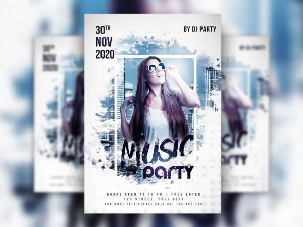 Urban Music Club Party Flyer Template 1