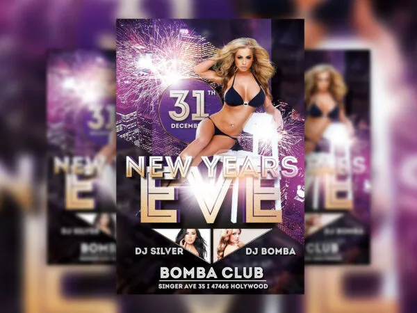 Urban New Year Eve Parties Flyer Template 1