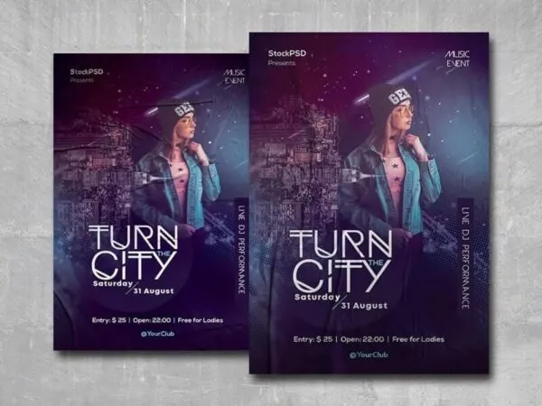 Urban Nightclub Events Flyer Template 1