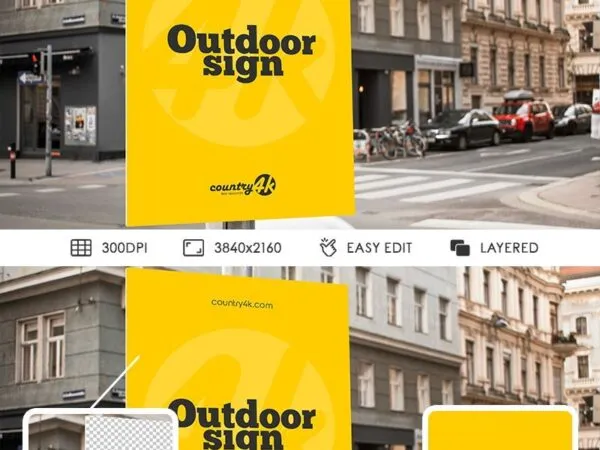 Urban Outdoor Sign Mockup 1
