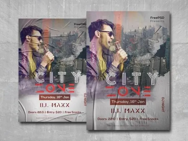 Urban Party DJ Flyer Template 1