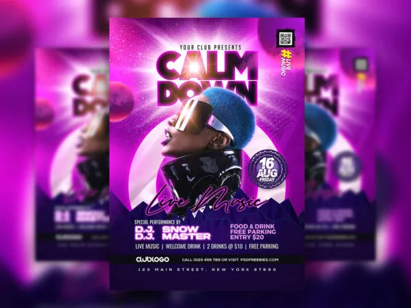 Urban Premium Music Party Night Club Flyer Template 1