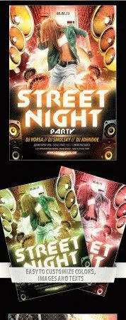 Urban Retro Party Flyer Template 1