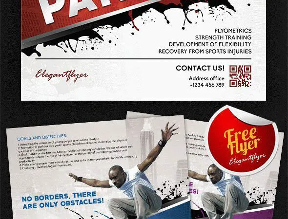 Urban Splash Parkour Flyer Template and Facebook Cover 1