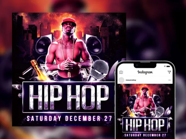 Urban Underground Hip Hop Instagram Post Template 1