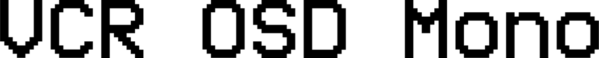 VCR OSD Mono Font 1
