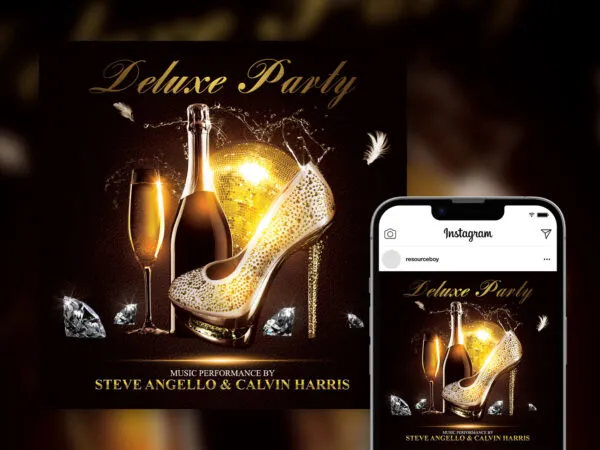 VIP Deluxe Party Instagram Post Template 1