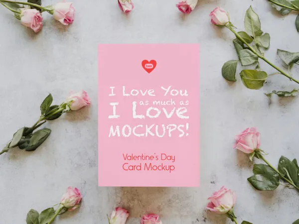 Valentines Day Card Mockup 1