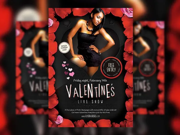Valentines Live Show Flyer Template 1