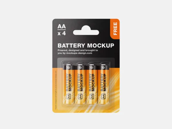 Varied Shots of 3 AA Battery Pack Mockups 1