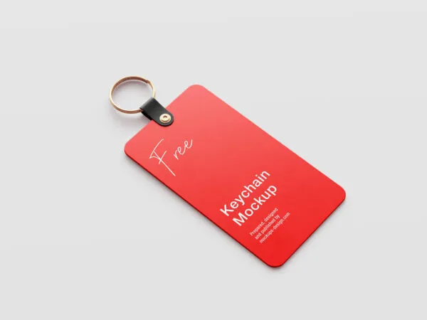 Varied Showcase of 4 Plastic Keychain Mockups 1
