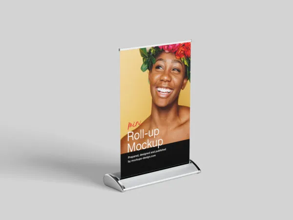 Various Sights of 3 Roll up Banner Mockups 1