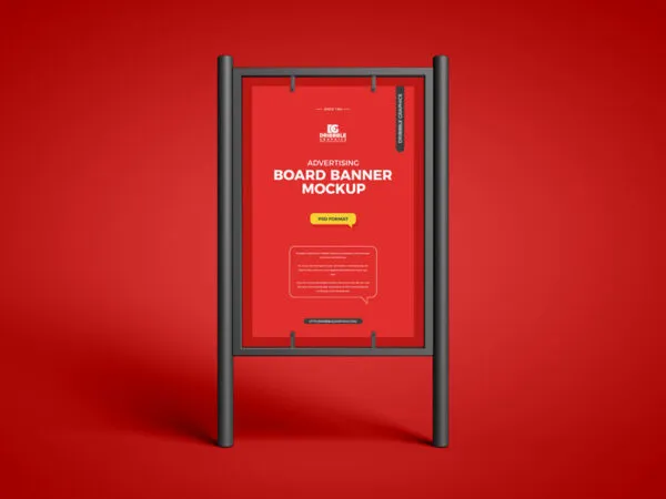 Vertical Advertising Board Banner Mockup 1