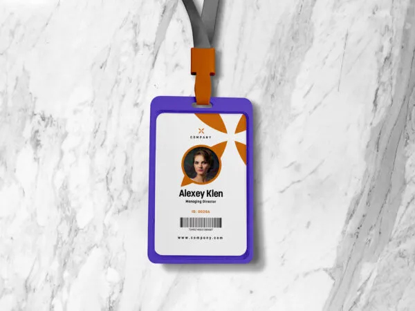 Vertical ID Membership Card Mockup 1