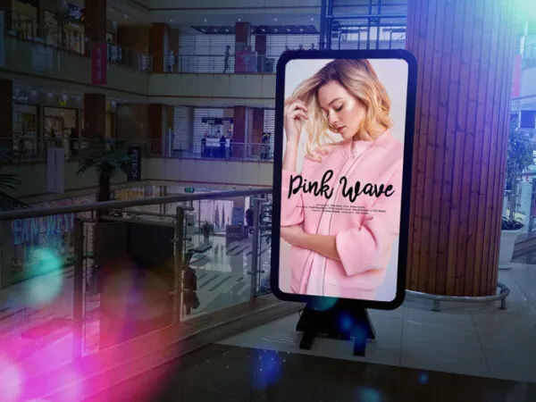 Vertical Indoor Billboard Mockup 1