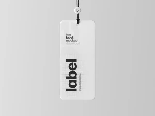 Vertical Label Tag Mockup 1