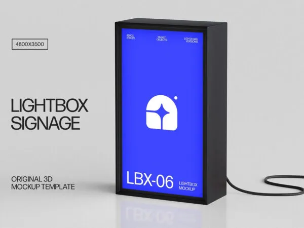 Vertical Lightbox Signage Mockup 1