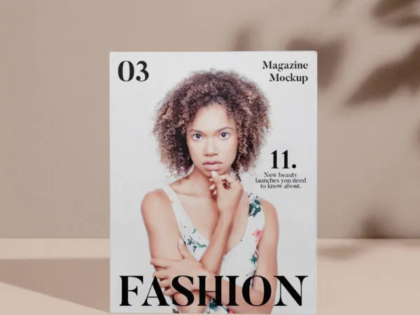 Vertical Magazine Cover Front View Mockup 1