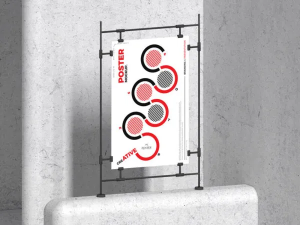 Vertical Poster Mockup Showcasing Sandwiched Clasps 1