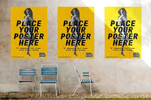 Vertical Poster Mockups in Outdoor Settings 1