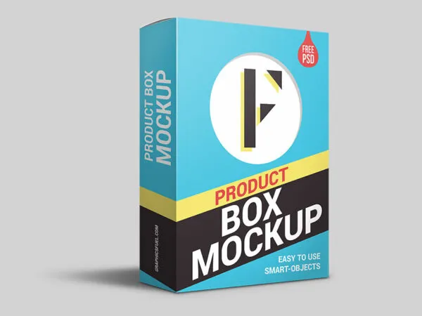 Vertical Product Packaging Box Mockup 1