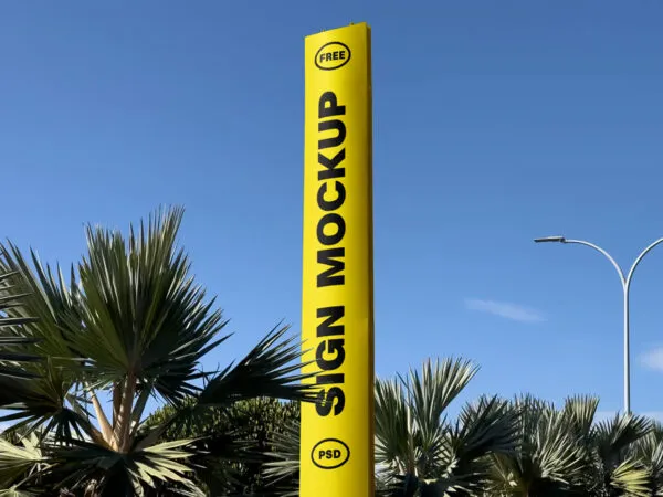 Vertical Sign Mockup 1