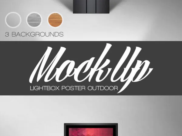 Vertical Signage Standing in the Front View Indoors Mockup 1