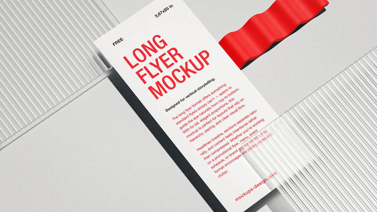Vertical Slim Long Flyer Mockup Image 1 Designers Lab