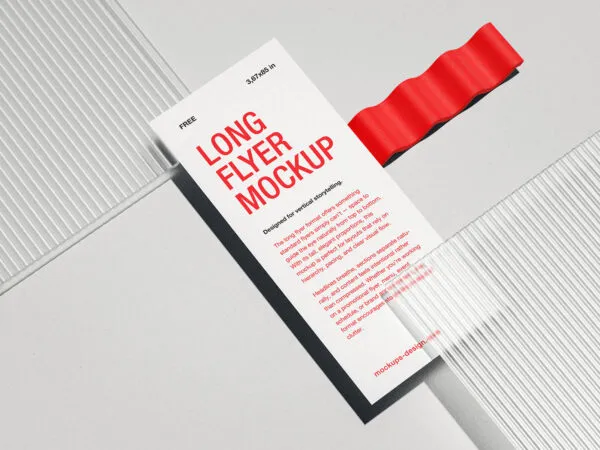 Vertical Slim Long Flyer Mockup Image 1 Designers Lab
